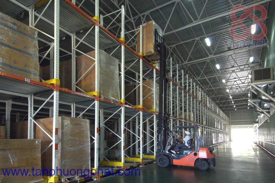 Kệ Roller Flow – Interroll Rack | Lưu trữ pallet theo nguyên tắc FIFO
